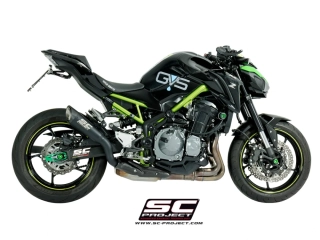 SC-PROJECT KAWASAKI Z900 A2 (2017-2020) Titanový výfuk S1, matně černý EURO 4