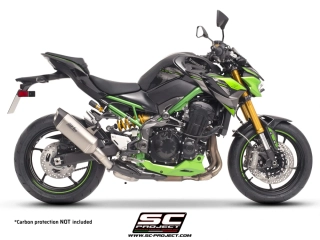 SC-PROJECT KAWASAKI Z900 A2 (2017-2020) Titanový výfuk SC1-S (BEZ tepelné ochrany z uhlíkových vláken) EURO 4