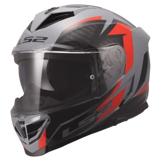 LS2 integrální přilba FF818 STORM III DYNAMO GREY RED