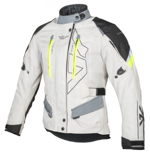 AYRTON Dámská moto bunda Teressa II Svězle šedá/žlutá fluo/šedá/černá