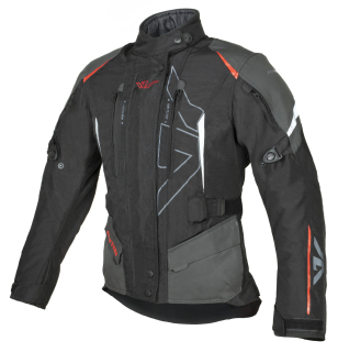 AYRTON Dámská moto bunda Teressa II Černá/šedá/červená/fluo