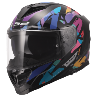 LS2 integrální přilba FF818 STORM III KAOS BLACK PURPLE BLUE