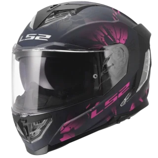 LS2 integrální helma FF818 STORM III BURST MATT BLACK PINK