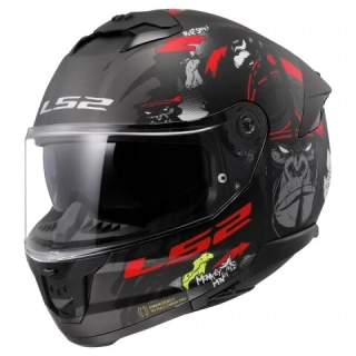 LS2 FF808 STREAM II ANGRY MONKEY M.RED/BLACK