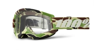 100% brýle STRATA 2 NEW, WAR CAMO, ČIRÉ PLEXI
