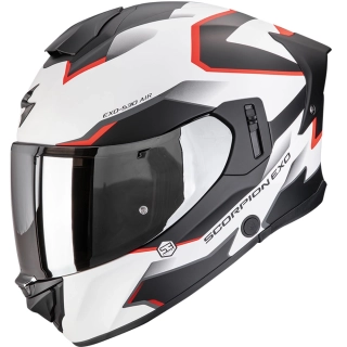 SCORPION Integrální Moto přilba EXO-530 AIR CLIP matná bílo/černo/červená