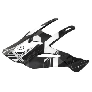 LS2 náhradní kšilt PEAK MX436 TRIGGER BLACK WHITE TITANIUM