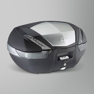 Kufr na motorku GIVI V47NT TECH Topcase 47L s kouřovými odrazkami a černo/hliníkovým víkem