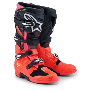 ALPINESTARS motokrosové boty TECH 7 černá/červená fluo/růžová fluo