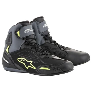 ALPINESTARS moto boty FASTER-3 Drystar černá/šedá/žlutá fluo