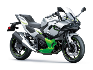 KAWASAKI Ninja 7 Hybrid Metallic Bright Silver / Metallic Matte Lime Green / Ebony