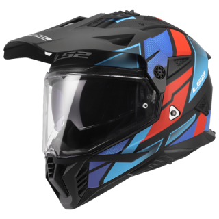 LS2 Enduro moto přilba MX702 PIONEER II BLOCK BLACK RED BLUE-06