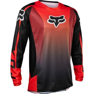 FOX pánský dres MX23 180 Leed Jersey - Fluo Red