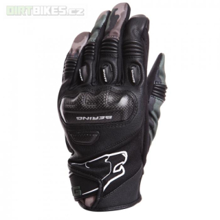 BERING Pánské kožené moto rukavice Dereck CAMO 